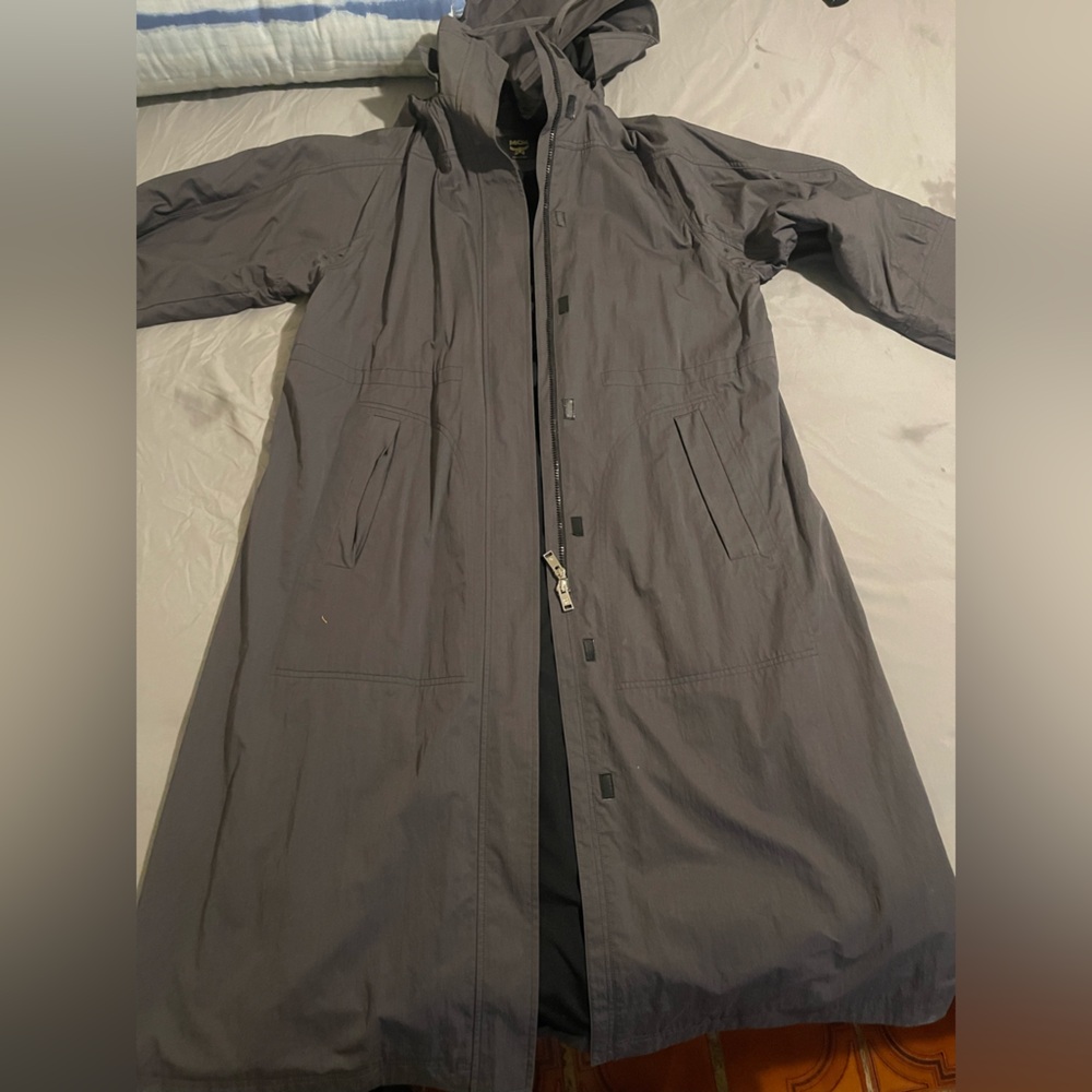 MCM Men's Charcoal Trench Rain Coat